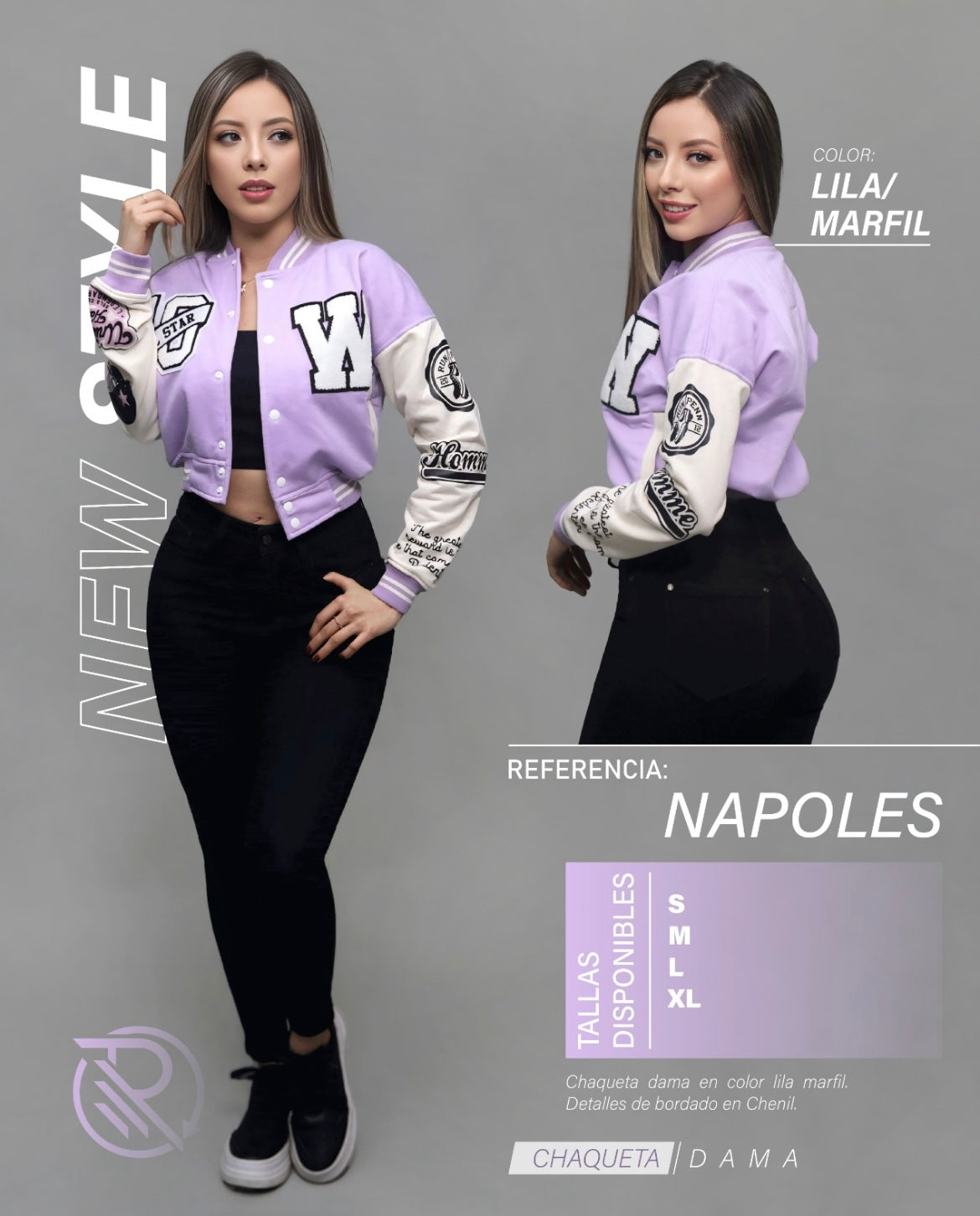 R86 CHAQUETA BEISBOLERA PARA DAMA
